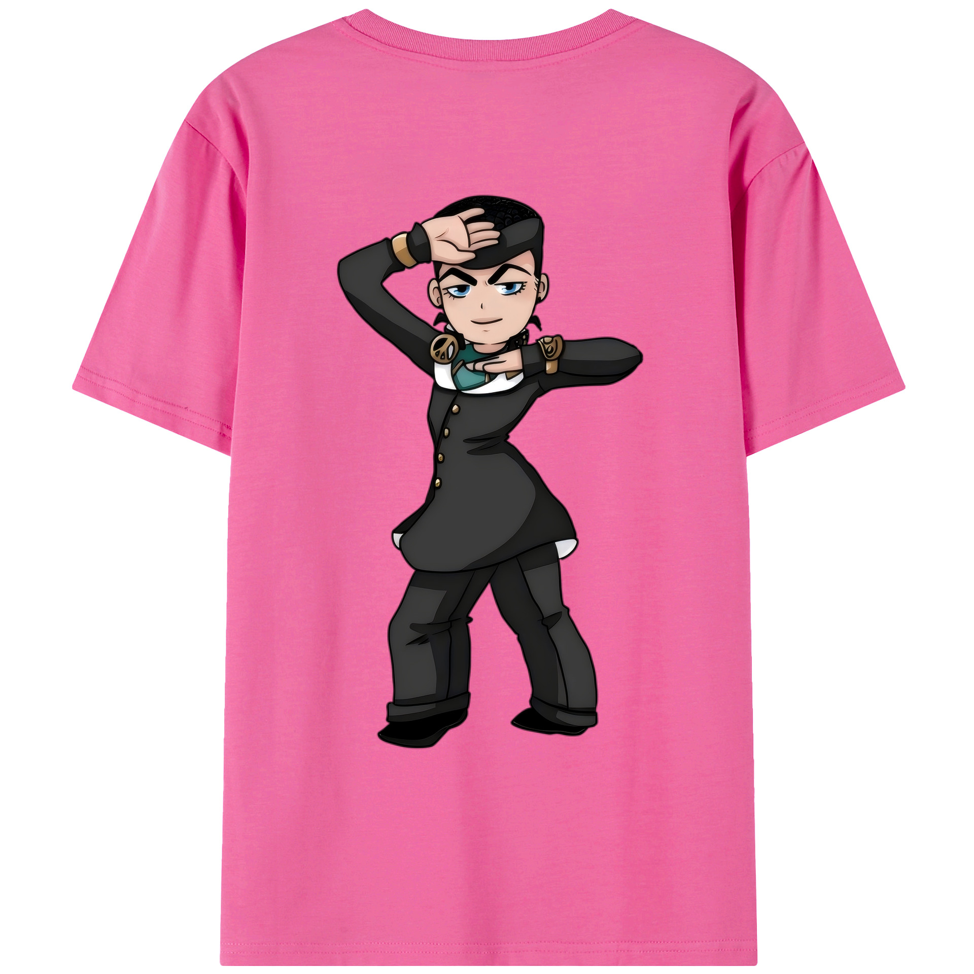 （画像用） ジョジョの奇妙な冒険 ひがしかた じょうすけ JoJo's Bizarre Adventure Higashikata Josuke レディース半袖Tシャツ(バックプリント)